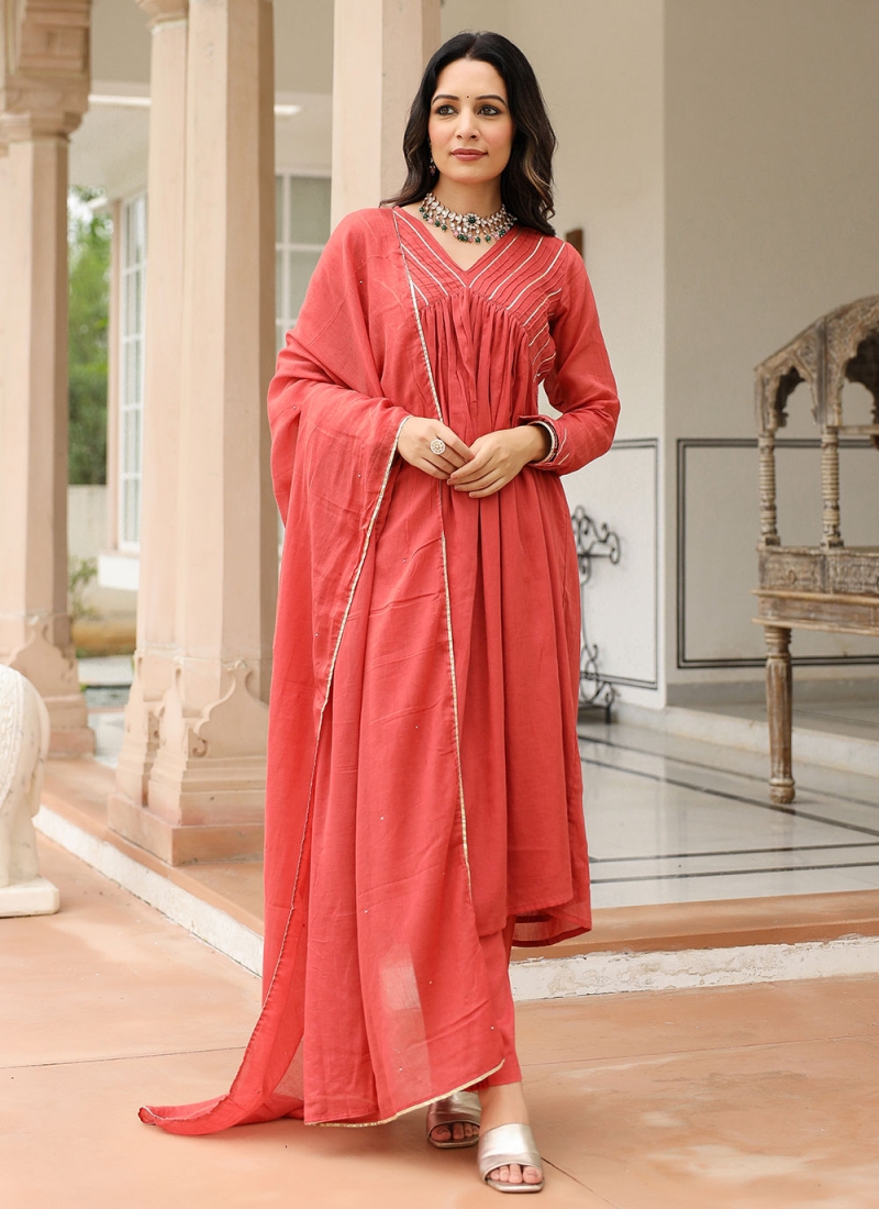 Orange Color Readymade Salwar Suit