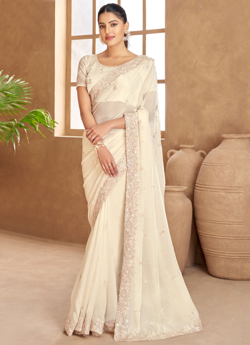 Outstanding Embroidered Party Trendy Saree