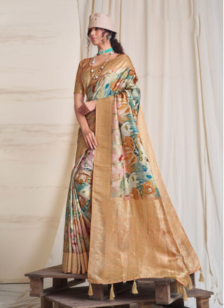 Patola Silk Weaving Print Contemporary Saree