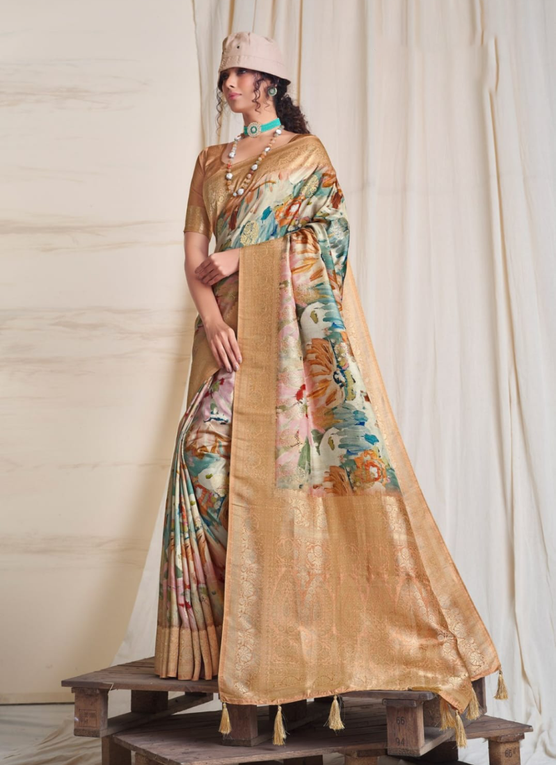 Patola Silk Weaving Print Contemporary Saree