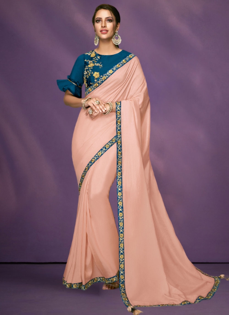 Peach Cord Festival Classic Saree