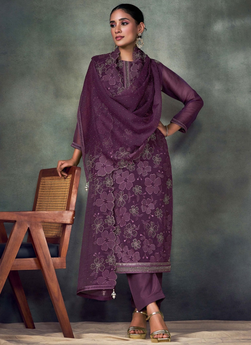 Perfect Purple Salwar Kameez