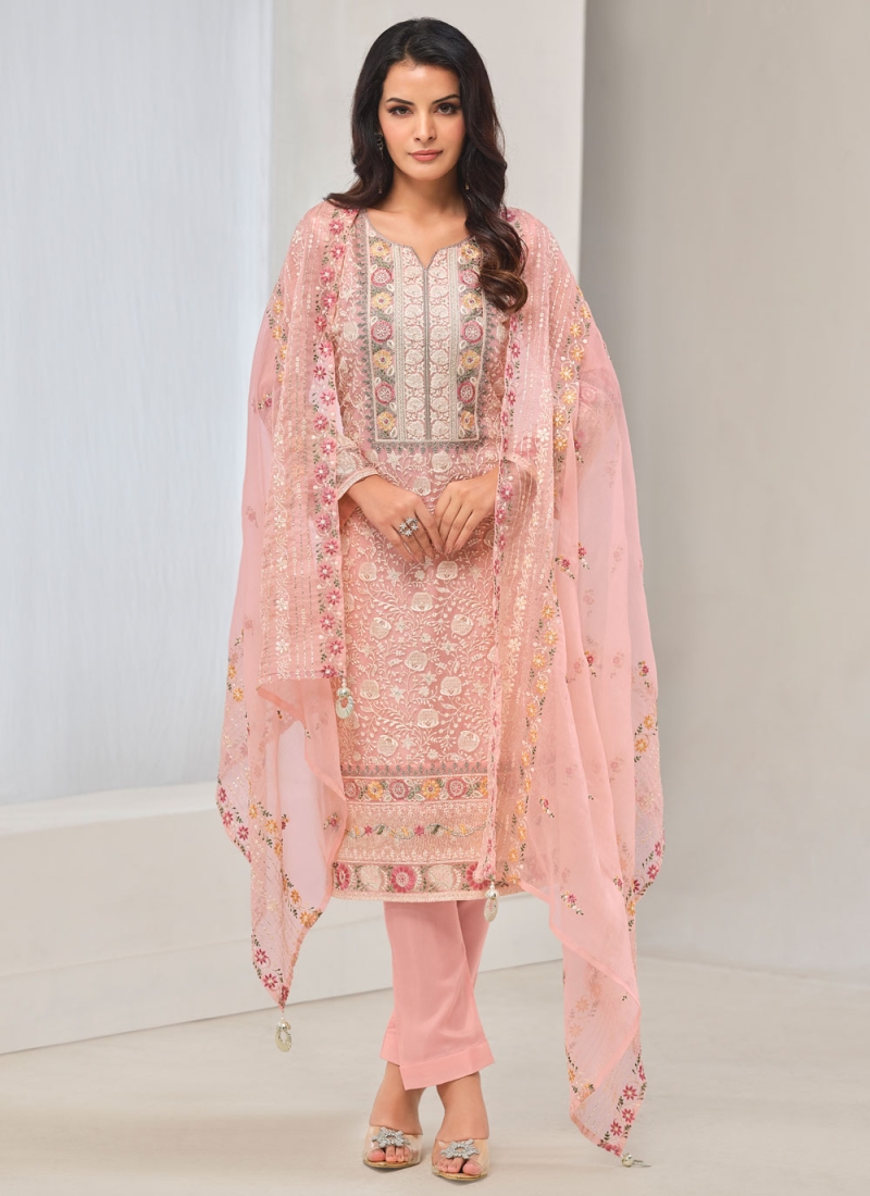 Pink Chiffon Festival Designer Salwar Kameez