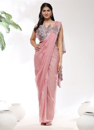 Pink Color Saree