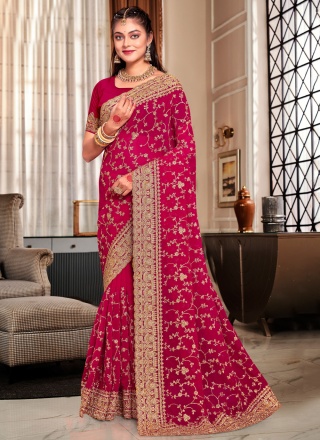 Pink Reception Contemporary Saree