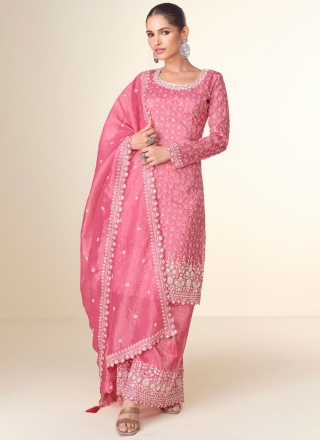 Pink Thread Trendy Salwar Kameez