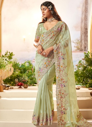 Pleasance Embroidered Sangeet Traditional Saree