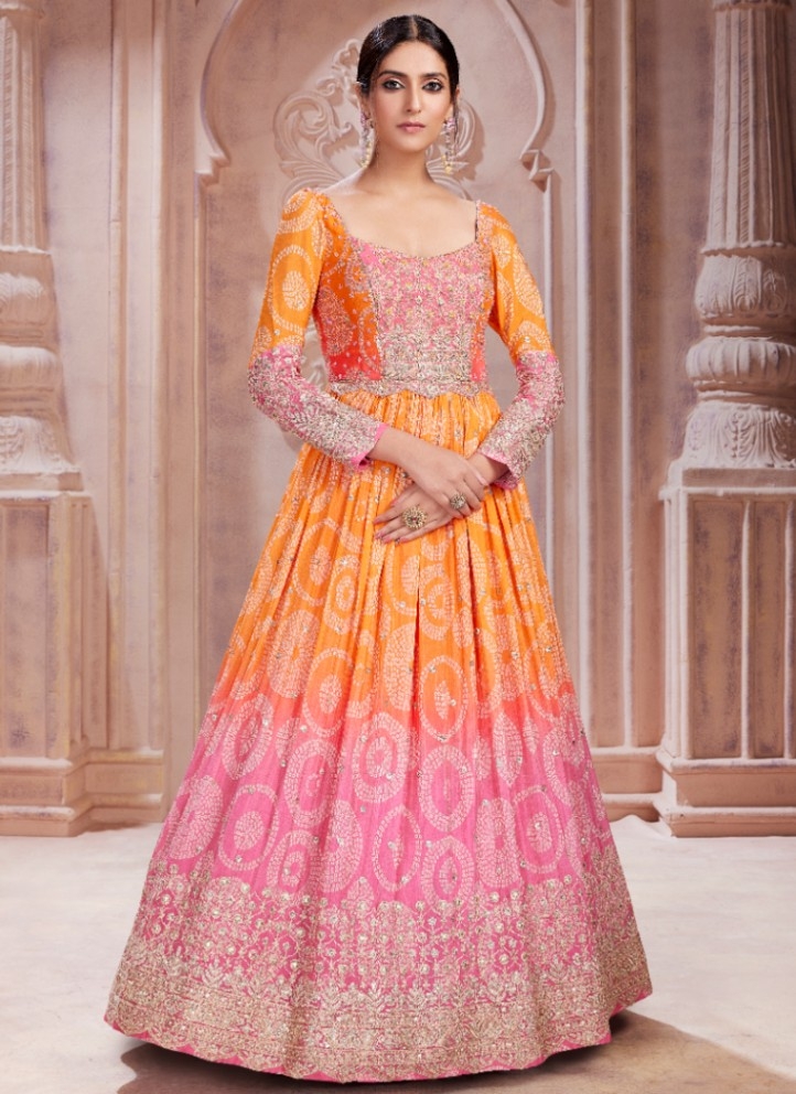 Pleasurable Bandhej Print Gown