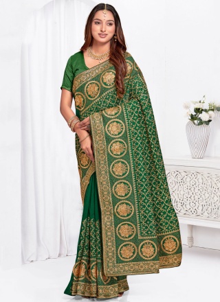 Precious Vichitra Silk Wedding Contemporary Saree