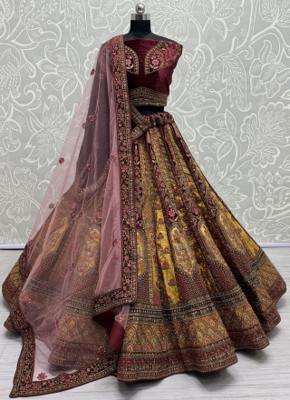 Prominent Zari Velvet Trendy Lehenga Choli