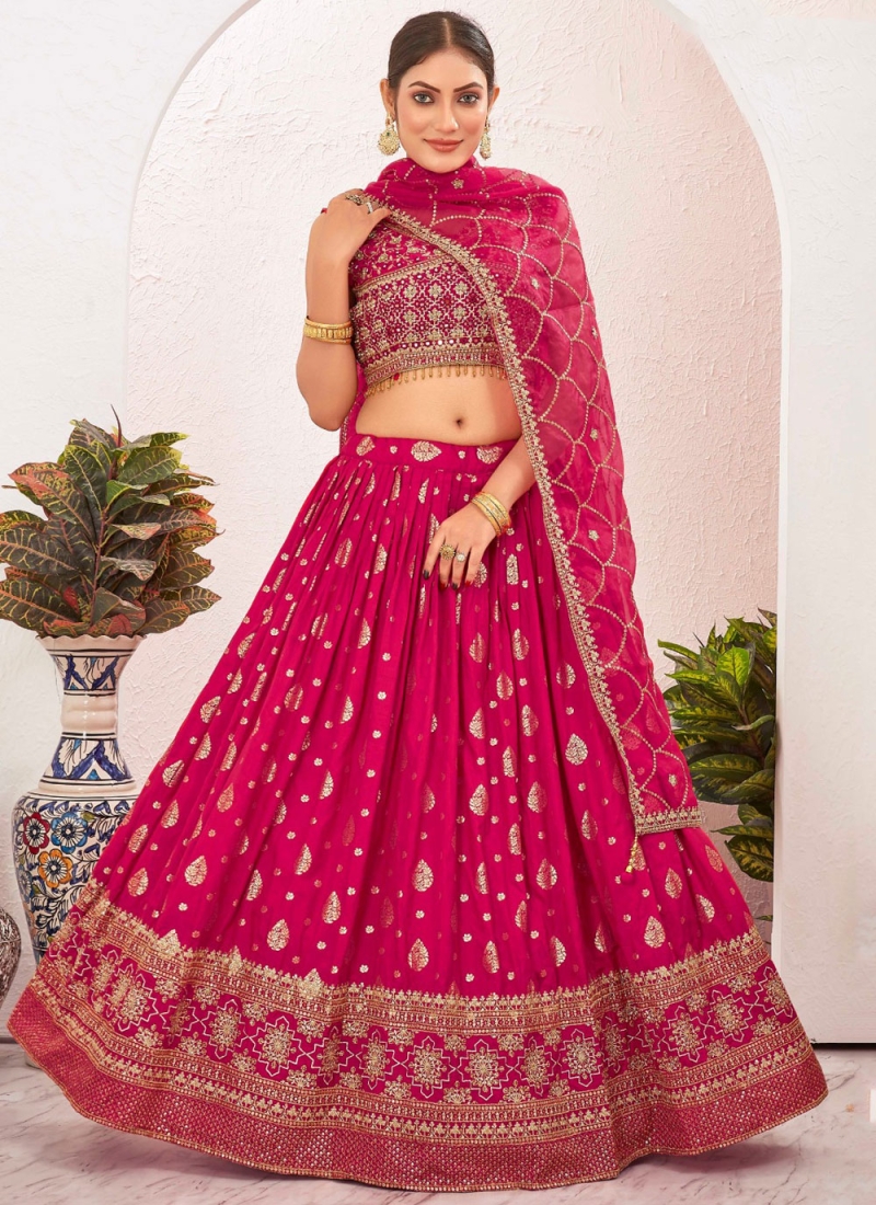 pure-dola Embroidered Rani Readymade Lehenga Choli