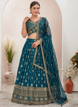 pure-dola Sequins Readymade Lehenga Choli in Morpeach 