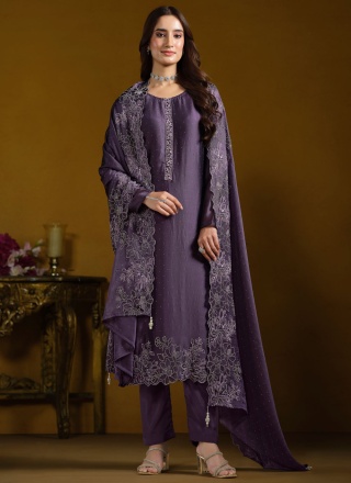 Purple Color Designer Salwar Kameez