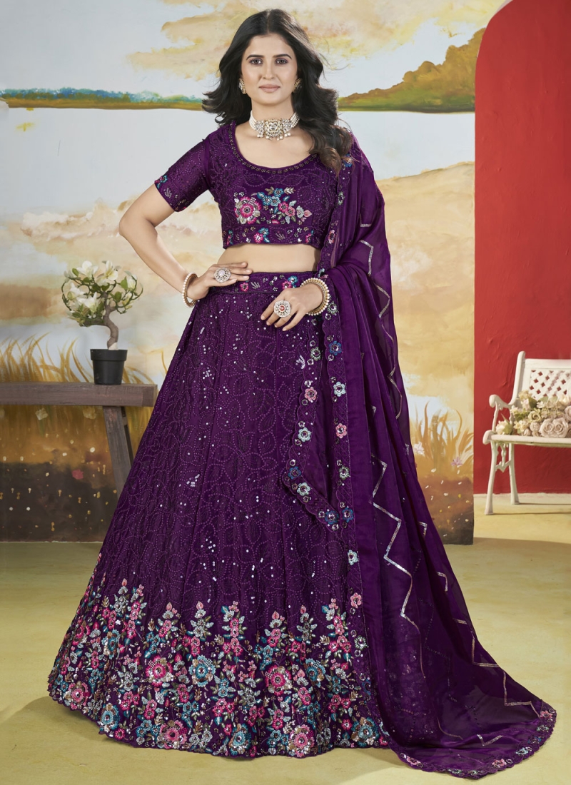 Purple Color Lehenga Choli