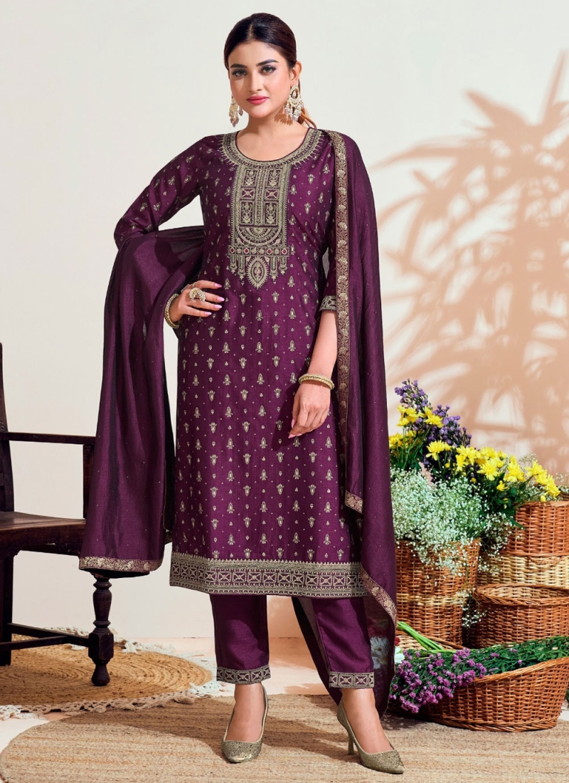 Purple Cord Sangeet Designer Salwar Kameez