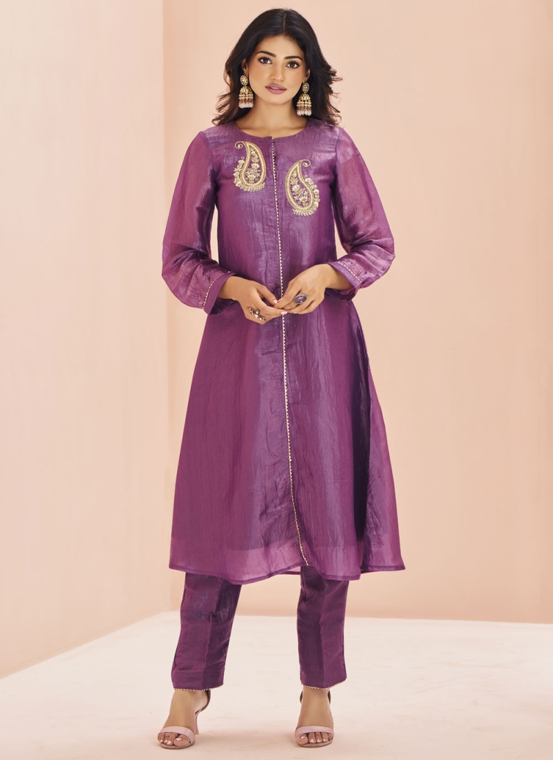 Purple Festival Casual Kurti