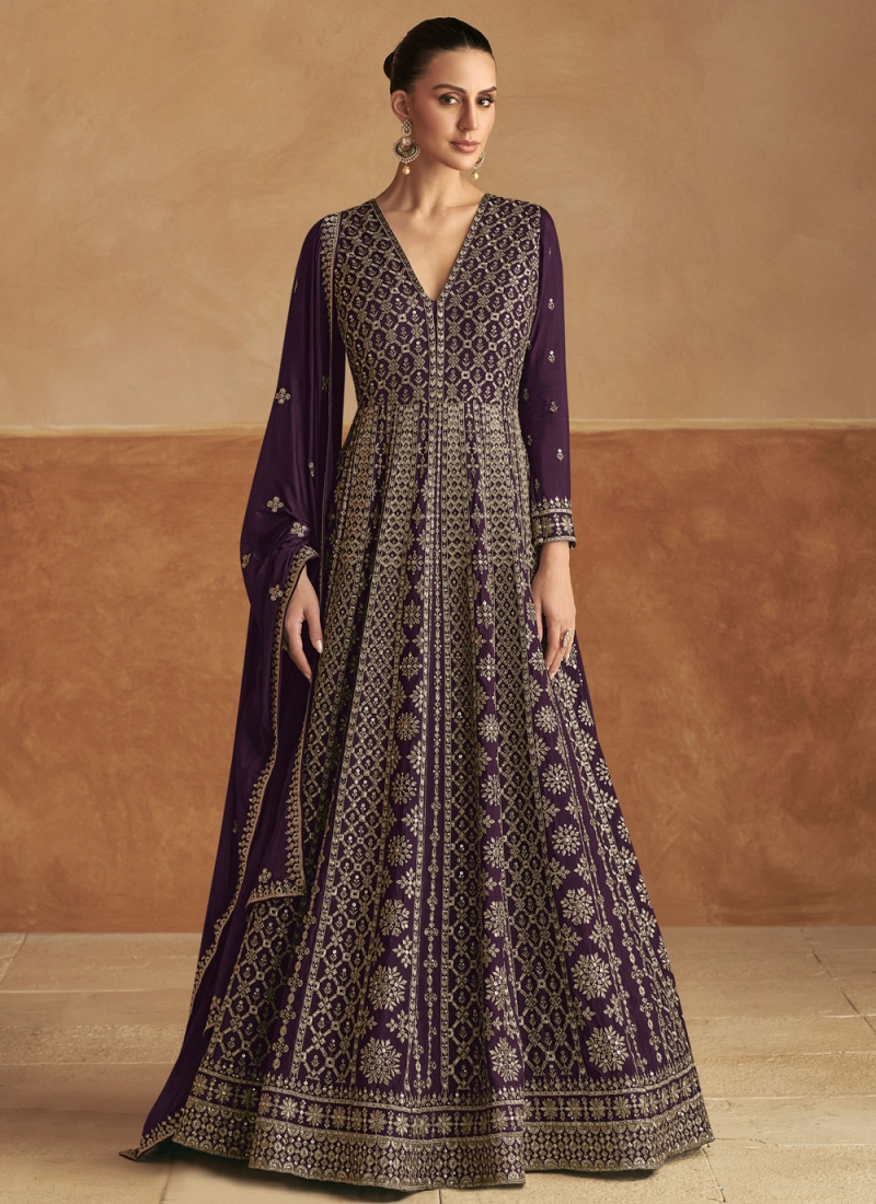 Purple Festival Chinon Trendy Gown