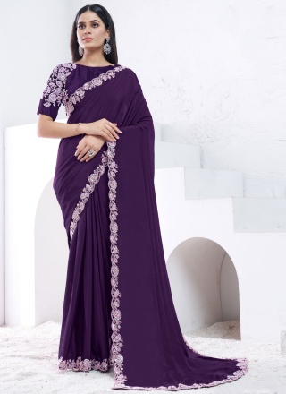 Purple Reception Classic Saree