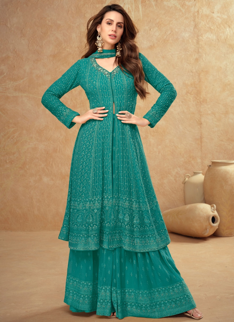 Rama Embroidered Designer Salwar Kameez