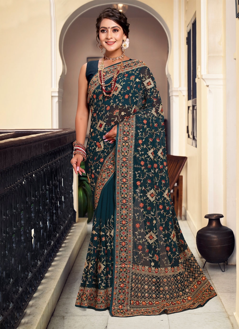 Rama Georgette Trendy Saree