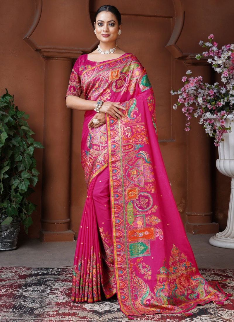 Rani pure-dola Trendy Saree