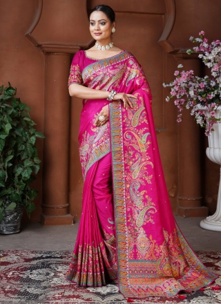 Rani Weaving Contemporary Saree