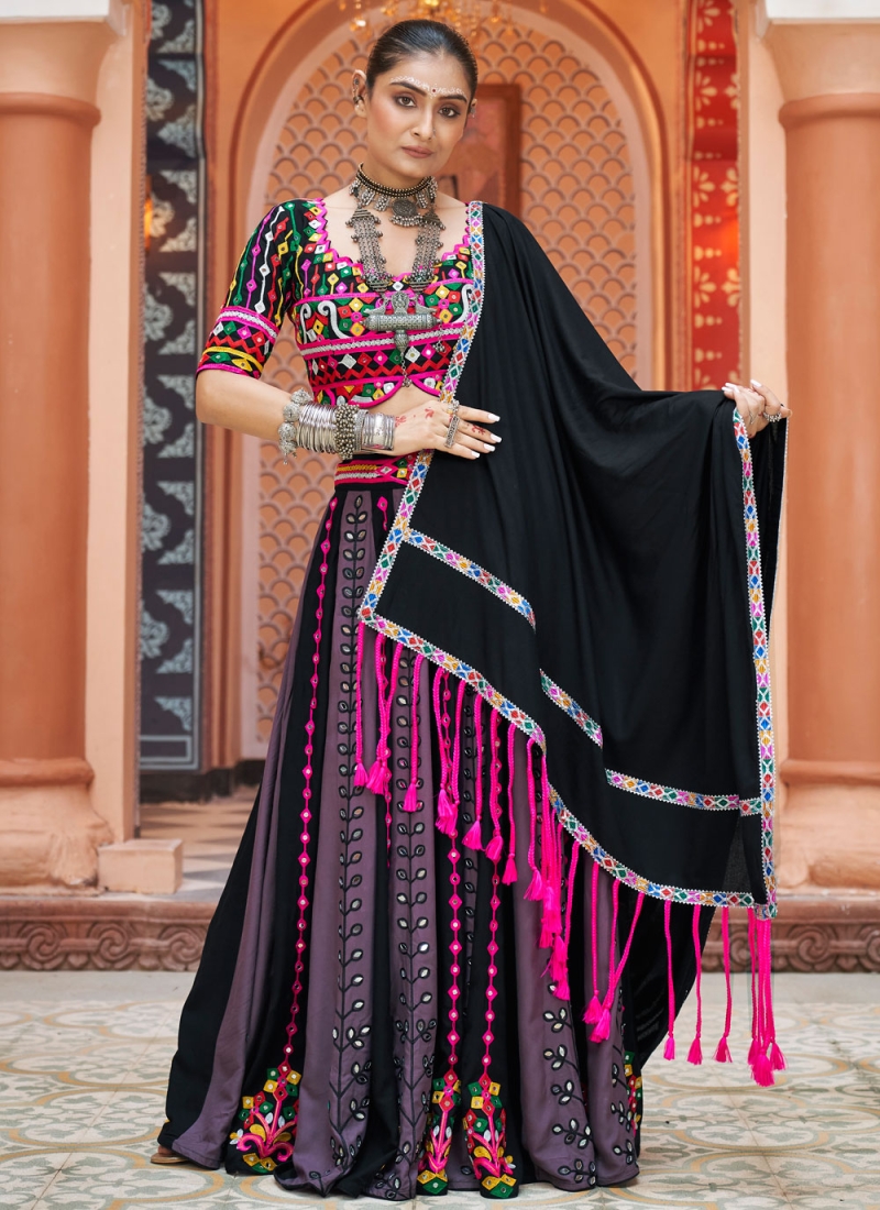 Rayon Readymade Lehenga Choli in Multi Colour