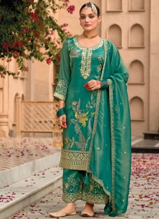 Renowned Green Readymade Salwar Suit