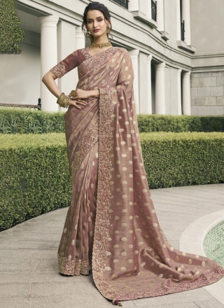 Resplendent Brown Tussar Silk Traditional Saree