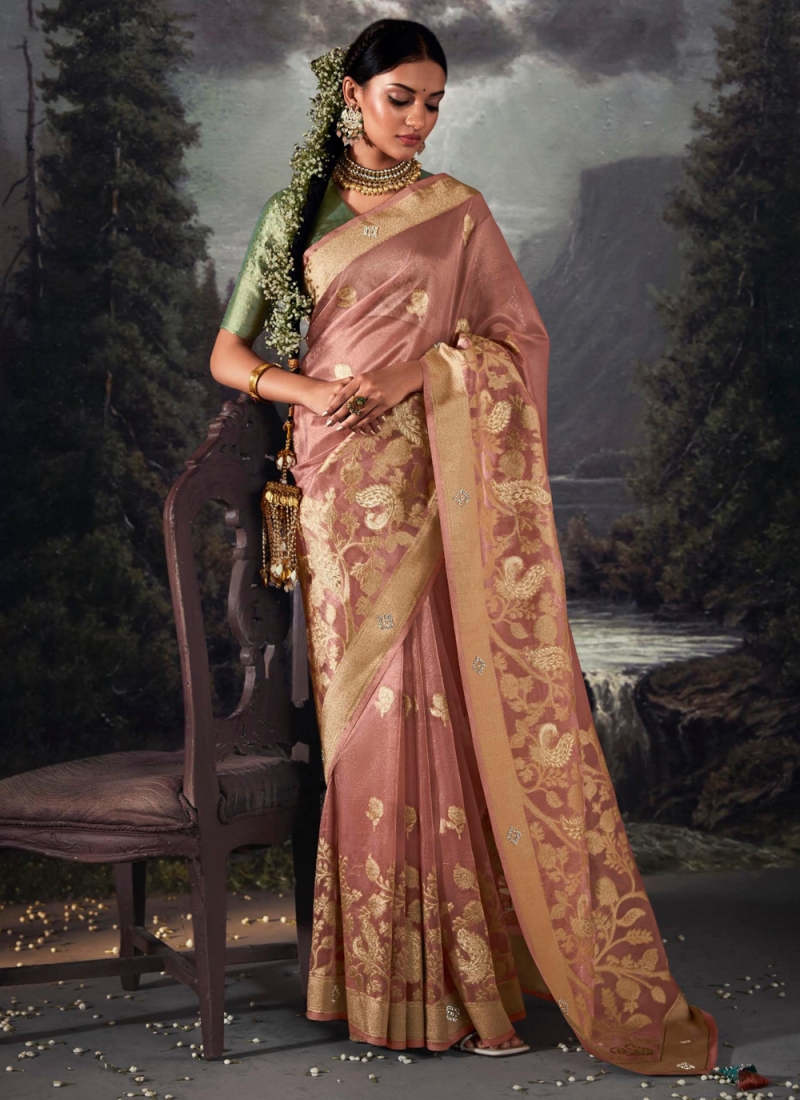 Saree wearing clearance style for reception