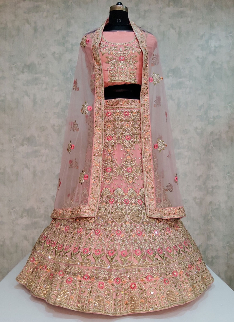 Rose Pink Net Lehenga Choli