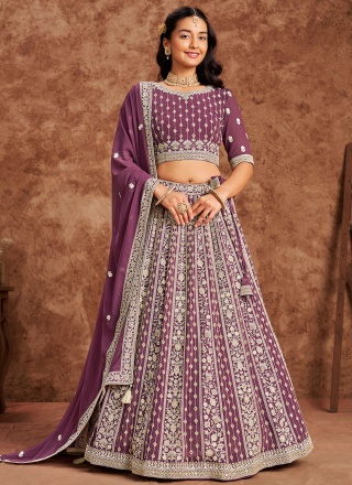 Royal Embroidered Faux Georgette Lehenga Choli