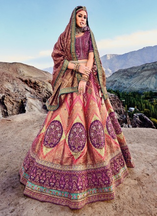 Royal Embroidered Multi Colour Trendy Lehenga Choli