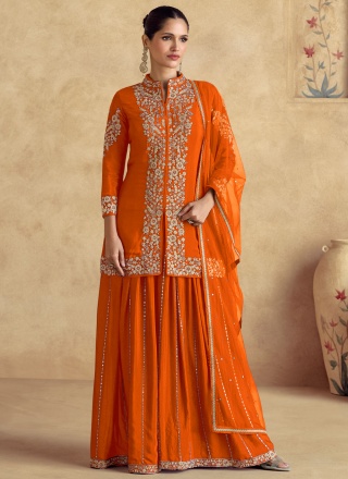 Ruritanian Orange Readymade Salwar Kameez