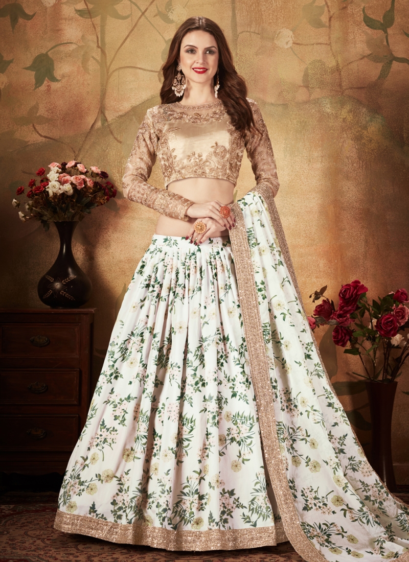 Buy Off White Wedding Trendy Lehenga Choli Online : 159728 - New Arrivals
