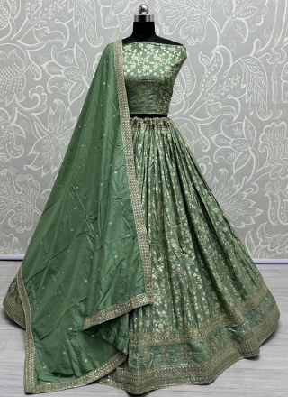 Sea Green Reception Lehenga Ch