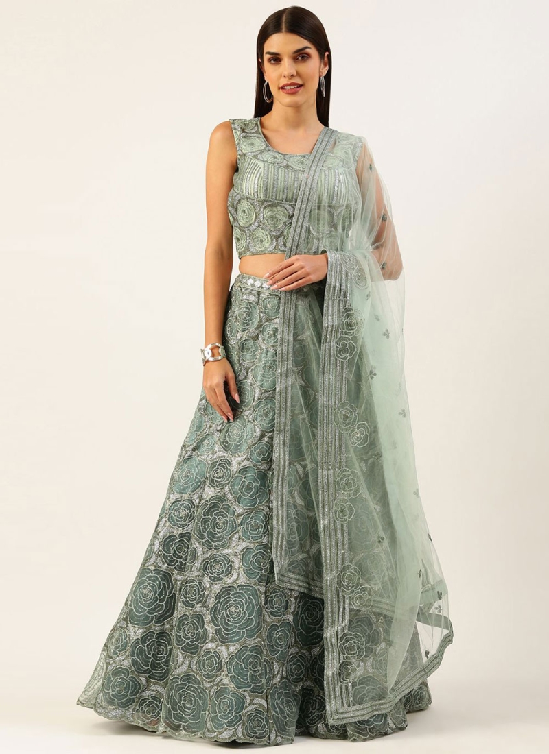 Exquisite Grey Embellished Bridal Lehenga | Trending Wedding Reception  Lehengas