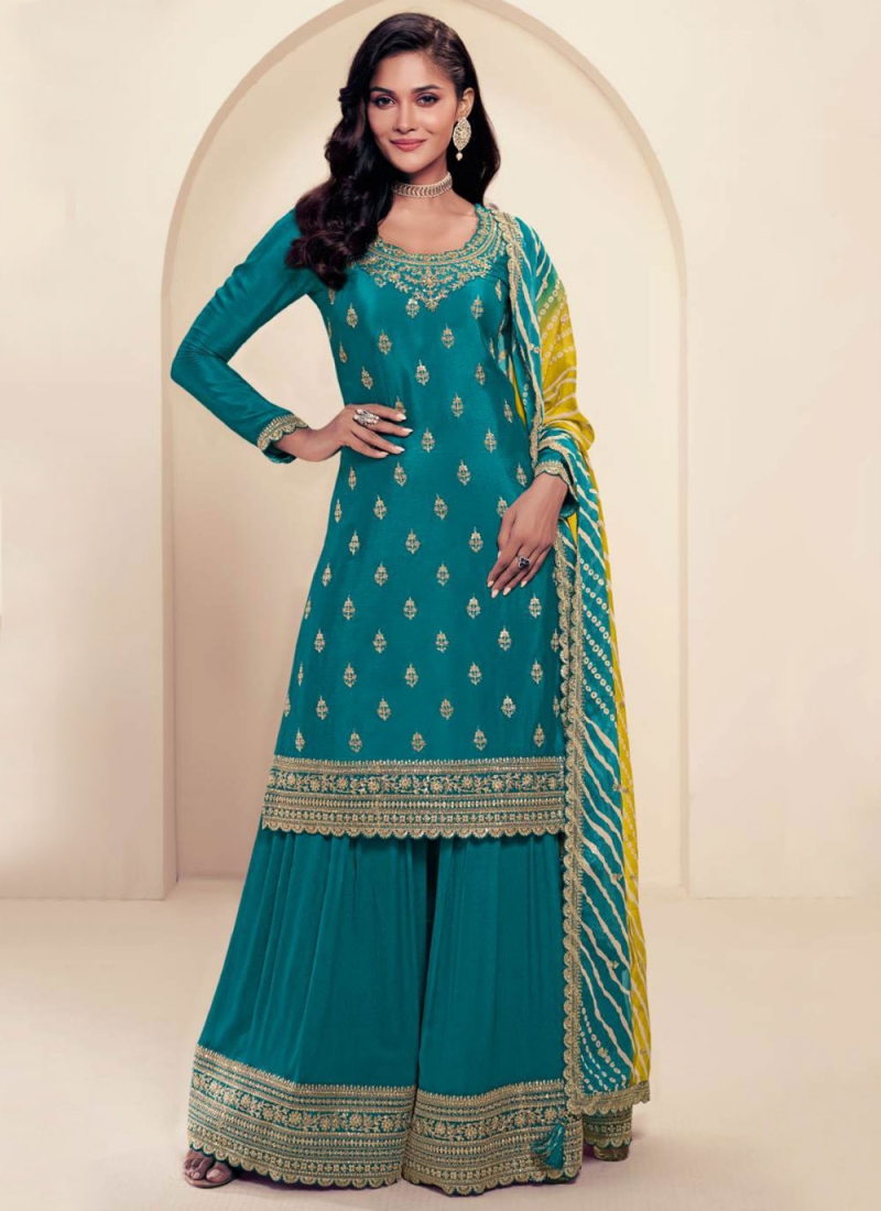 Sensible Morpeach  Embroidered Salwar Kameez