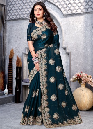 Sightly Diamond Morpeach  Crepe Silk Classic Saree