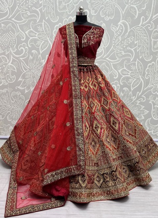 Buy Multi Colour Designer Wedding Wear Lehenga Choli | Wedding Lehenga Choli