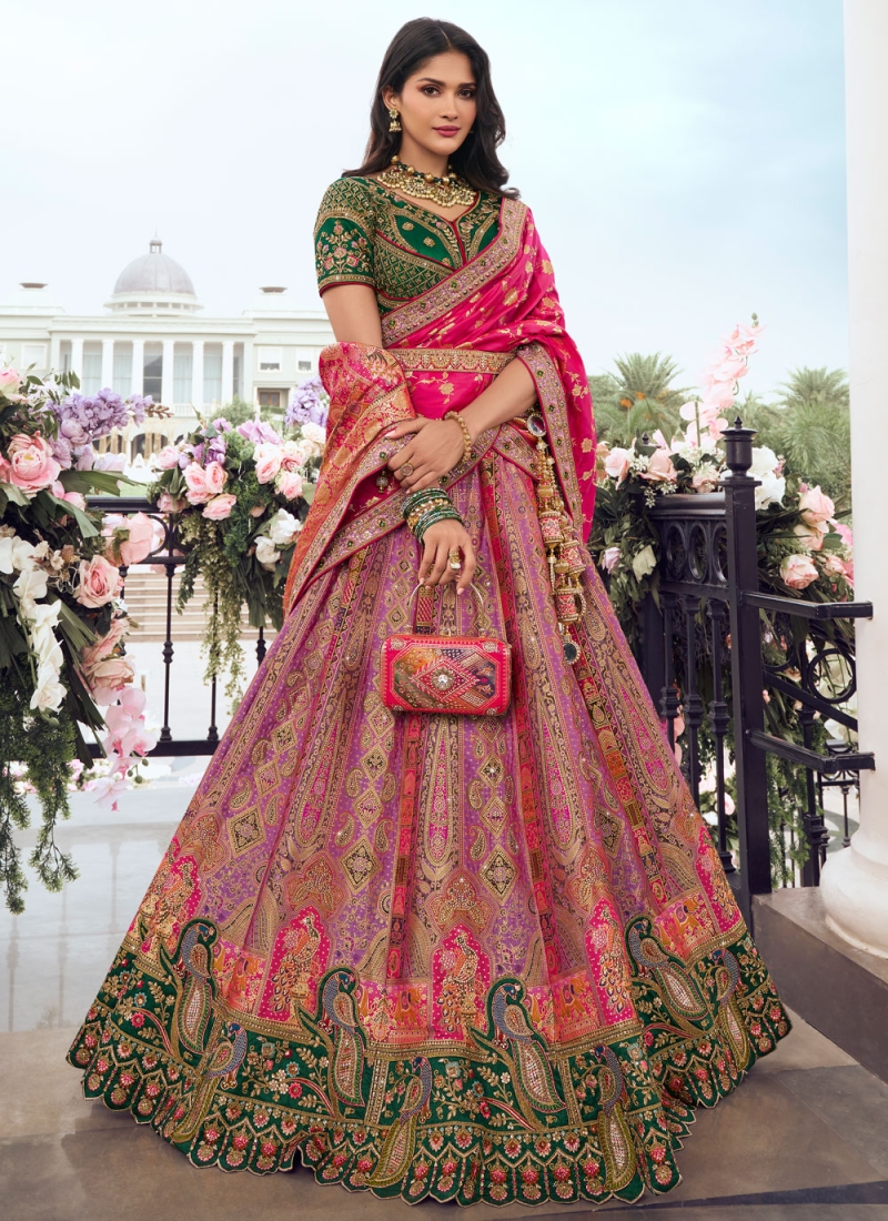 Silk Thread Mauve  Trendy Lehenga Choli