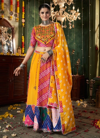 Simplistic Yellow Sangeet Designer Lehenga Choli