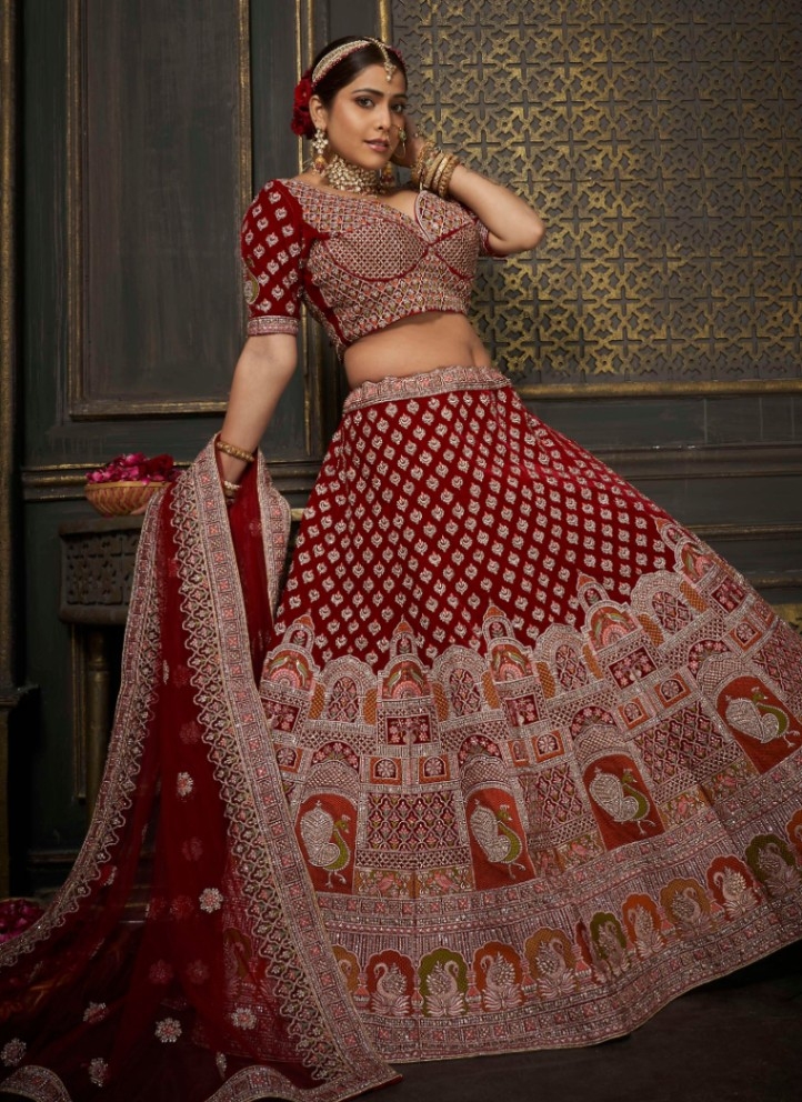 Enticing Georgette Grey Embroidered Designer Lehenga Choli