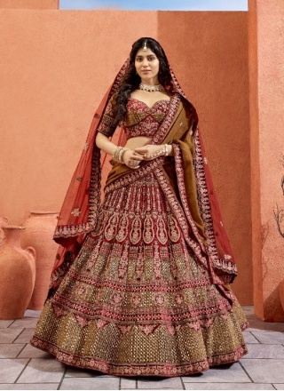 Soft Net Cut Dana Lehenga Choli