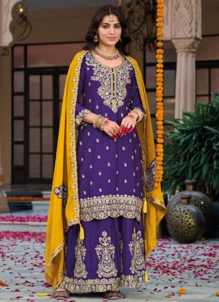 Specialised Chinon Violet Trendy Salwar Kameez