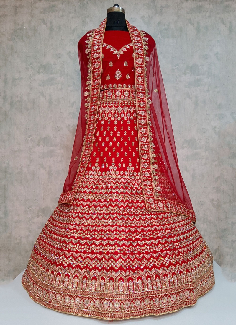 Specialised Red Designer Lehenga Choli