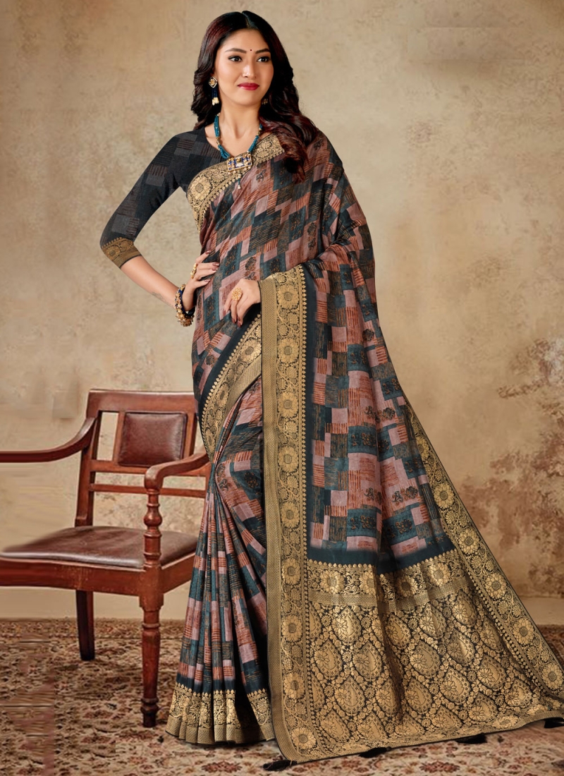 Splendid Viscose Multi Colour Digital Print Trendy Saree