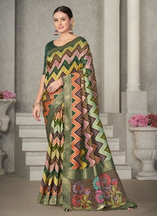 Splendid Woven Green Trendy Saree