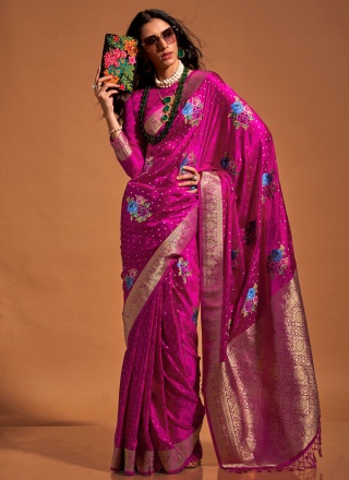 Subtle Magenta Designer Saree