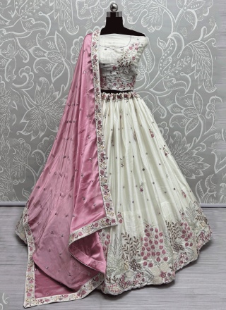 Sumptuous White Designer Lehenga Choli